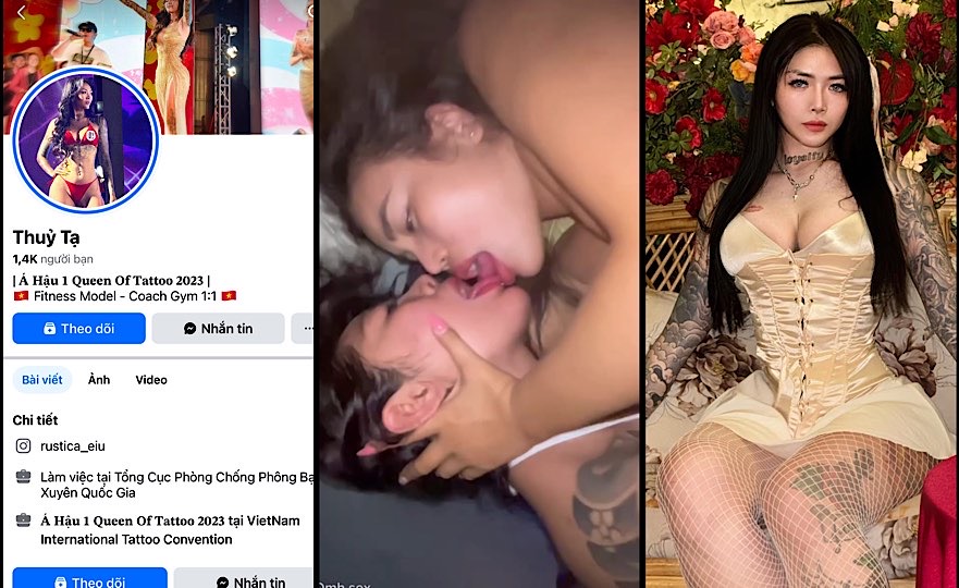 Hot girl thuy ta vua bu bong vua some cuc phe phan 2
